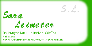 sara leimeter business card